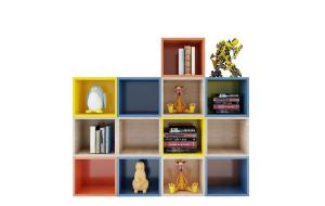 现代儿童多彩开放式收纳架 书架