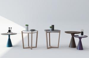 北欧圆形实木圆几、边几