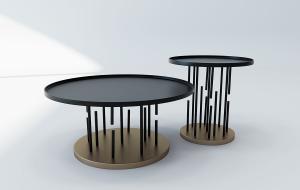 现代金属圆形茶几、边几和圆几