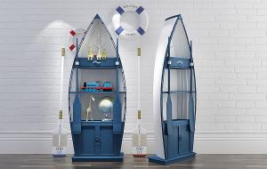 地中海儿童木船造型书架