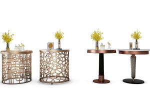 新中式金属框边几、角几组合