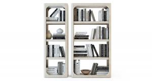 现代外方内圆角的书柜