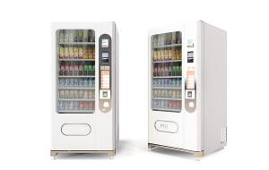 现代白色柜体饮料自动售货机
