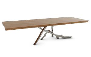 后现代个性创意跟状支架实木茶几