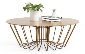 现代轻奢金属伞状支架茶几