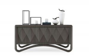 新中式弯角凹陷支撑的玄关柜