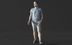 边走边看的男人 人物