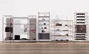 现代轻奢更衣柜金属架衣柜