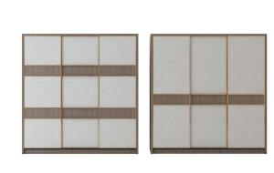 现代三开门推拉门衣柜