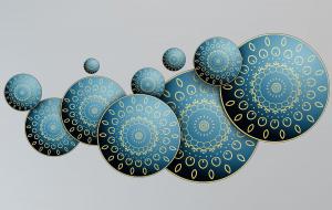 古典花纹墙饰、挂件组合