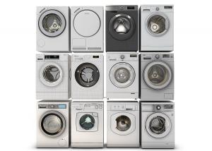现代各种滚筒洗衣机、烘干机组合