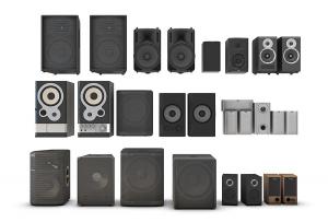 现代箱式音响、室内家庭影院