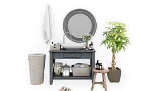 卫生间洗手柜、洗手盆、洗浴用品