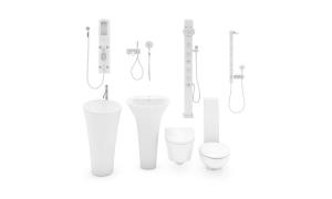 卫生间立式洗手台、马桶、淋浴花洒