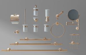 卫生间金属毛巾架、折叠镜面