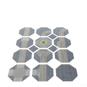 三岔路口、带斑马线十字路口