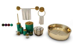 卫生间台盆、洗漱用品、烛台