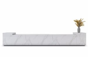 现代灰色大理石纹理前台接待台