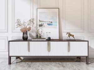 简欧低奢装饰柜、电视柜和摆件