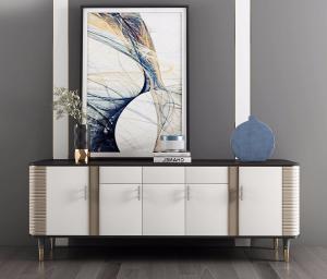 现代皮革包边轻奢电视柜