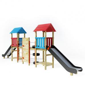 房子造型的滑滑梯儿童游乐设备3d模型 房子造型的滑滑梯儿童游乐设备