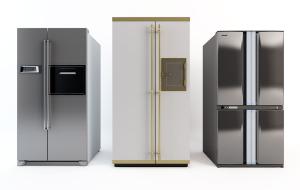 现代轻奢金色把手大容量电冰箱