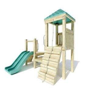 实木带有攀爬的滑滑梯游乐设备3d模型 实木带有攀爬的滑滑梯游乐设备
