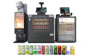 智能售卖咖啡机、饮料机和保温柜组合