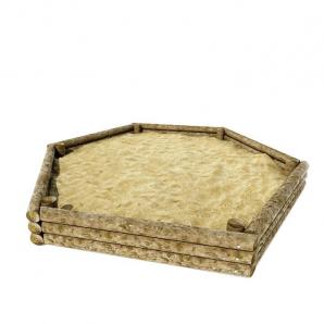 带有实木护栏的沙堆儿童游乐设备3d模型 带有实木护栏的沙堆儿童游乐设备