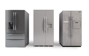 不锈钢双开门、带抽屉饮水机的电冰箱