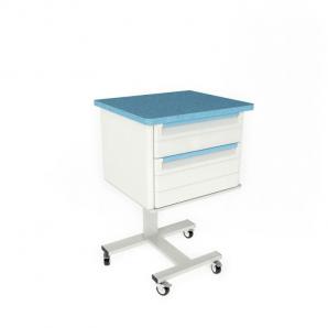 医疗器械之带滑轮抽屉的边柜治疗车