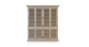 现代实木百叶窗柜门的衣柜