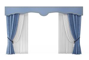 欧式纯色、套色窗帘、窗幔3d模型 欧式纯色、套色窗帘、窗幔