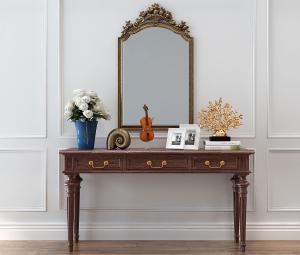 美式实木装饰柜和摆件组合3d模型 美式实木装饰柜和摆件组合