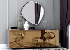 后现代金色镜面玄关柜、不规则镜面组合3d模型 后现代金色镜面玄关柜、不规则镜面组合