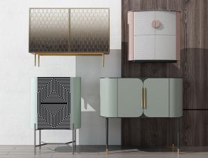 简欧金属支架高脚玄关柜、装饰柜3d模型 简欧金属支架高脚玄关柜、装饰柜