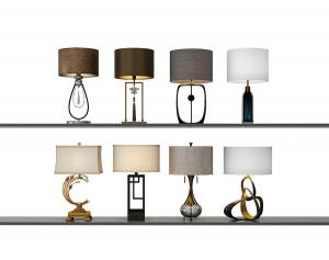 新中式工艺灯柱台灯