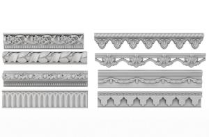 欧式花型、条纹雕饰角线