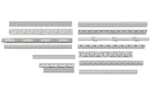 欧式绳索纹样、花卉纹样角线