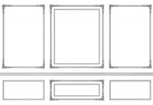 欧式四角雕花护墙板石膏线