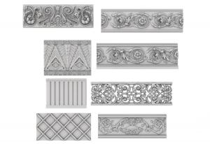 欧式菱形花纹和镂空雕花角线