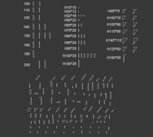各种角线剖面模板