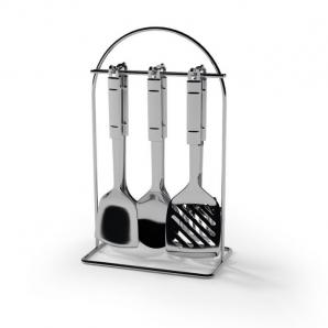 厨房用具之不锈钢架子和铲子、勺子