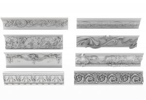 欧式带有花卉雕花的角线