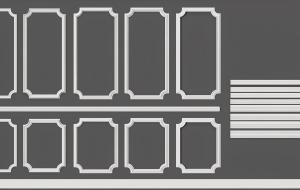 现代长方形角线、护墙板石膏线
