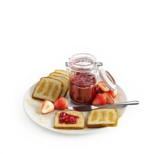 面包果酱和草莓食物食品