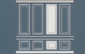 欧式护墙板、多造型石膏线