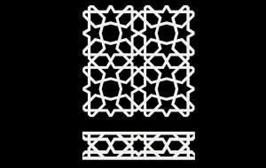 现代几何图形花格隔断