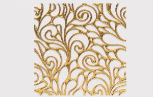 欧式金色铁艺雕花花格隔断