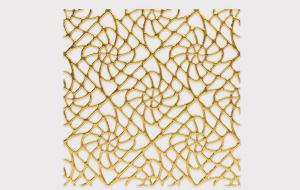 现代轻奢金属菱形花朵花格隔断